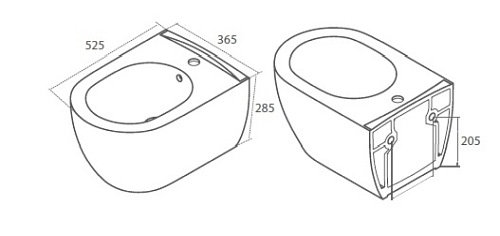 Bidet wiszący WC City Cerastyle