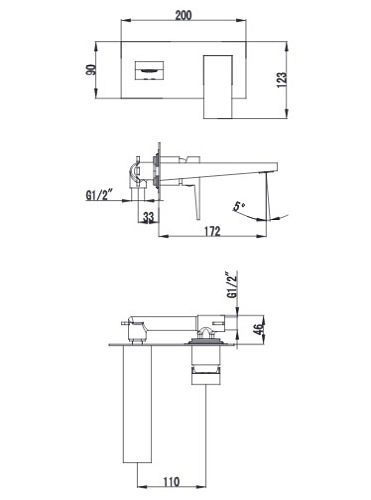 Bateria umywalkowa podtynkowa Fresh FR7115 CR Omnires