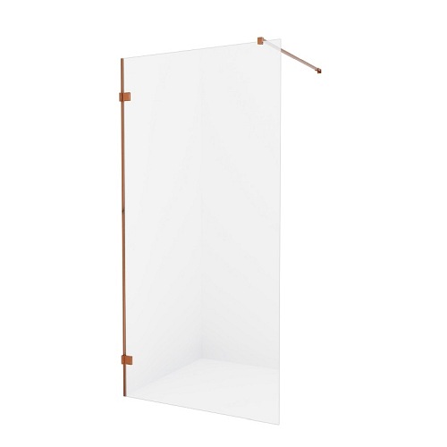 Miedziana Avexa Copper Brushed New Trendy EXK-3764 ścianka prysznicowa 90 cm szkło 8 mm
