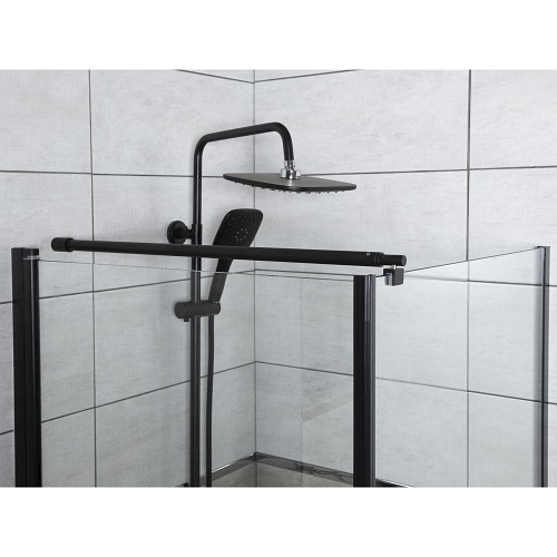 Kabina prysznicowa drzwi z systemem unoszenia 90x90 czarne profile Hera Kerra