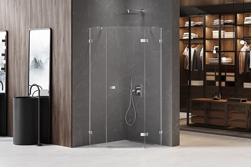 Kabina pięciokątna 80x80 prawa EXK-3885 Avexa New Trendy Chrom