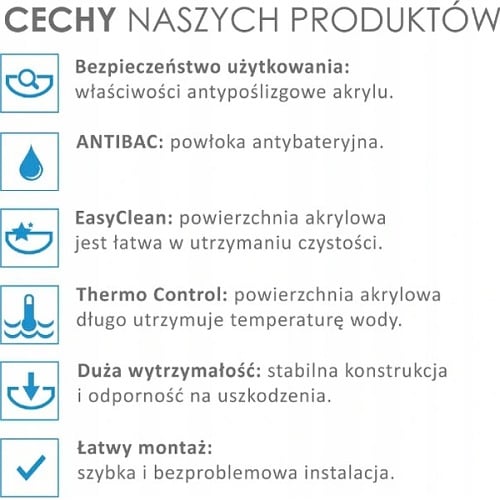 Wanna wolnostojąca biała 170 cm Porto Hydrosan