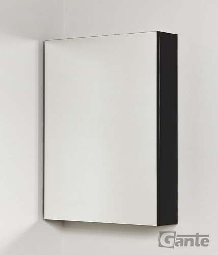 Szafka wisząca z lustrem 60x80 cm czarny mat Belli Gold