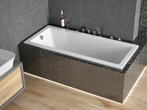 Wanna prostokątna do zabudowy 150 cm Modern Slim Besco