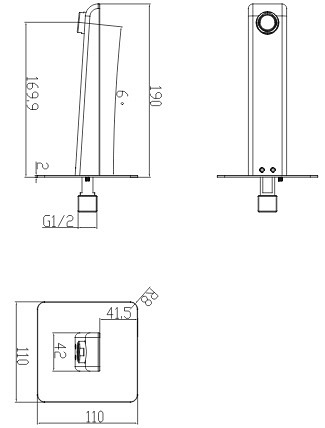 Wylewka wannowa ścienna WD Parma CRB Omnires
