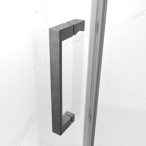 Stal szczotkowana drzwi prysznicowe do wnęki 135-140 cm rozsuwane szkło 8 mm KZ09E