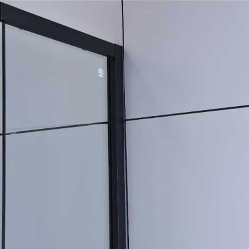 Czarna kabina prysznicowa pięciokątna 90x90 drzwi uchylne KZ4026B