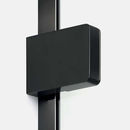 Czarna przyścienna kabina prysznicowa prawa 90x90 EXK-6257 Eventa Black Chrome New Trendy