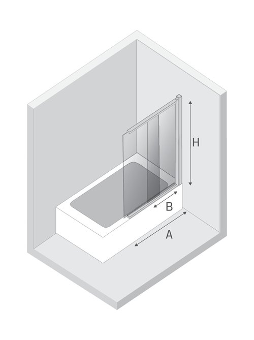 Parawan wannowy rozsuwany złoty połysk 100x150 P-0102 Sensi Light Gold New Trendy