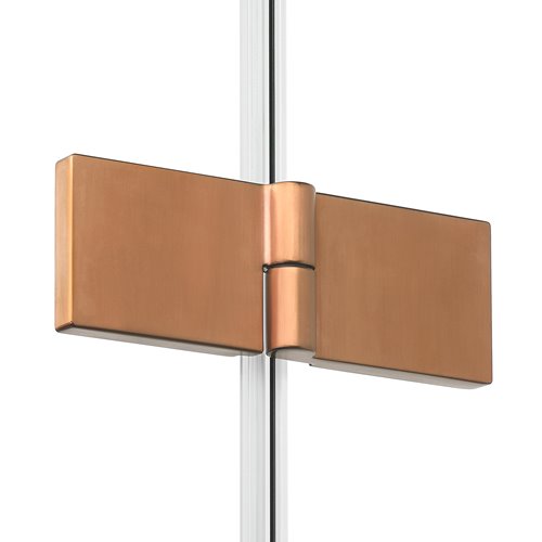 Miedziana szczotkowana kabina kwadratowa składana 90x90 K-2085 New Soleo Copper Brushed New Trendy