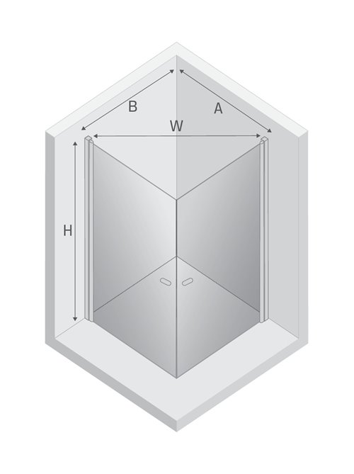 Złota kabina prysznicowa prostokątna 70x80 K-1876 New Soleo Light Gold New Trendy