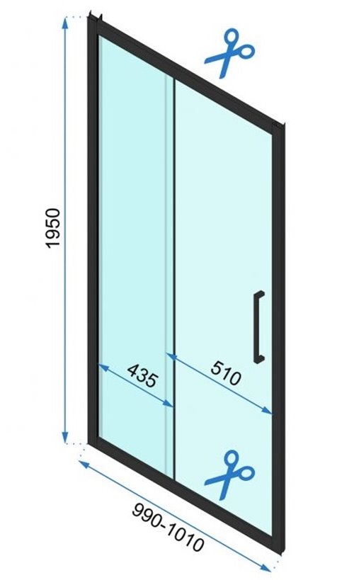 Złota kabina prysznicowa narożna rozsuwana 100x80 Rapid Slide Rea