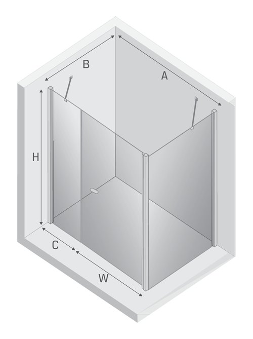 Kabina prysznicowa prostokątna 110x70 K-0703 New Soleo New Trendy
