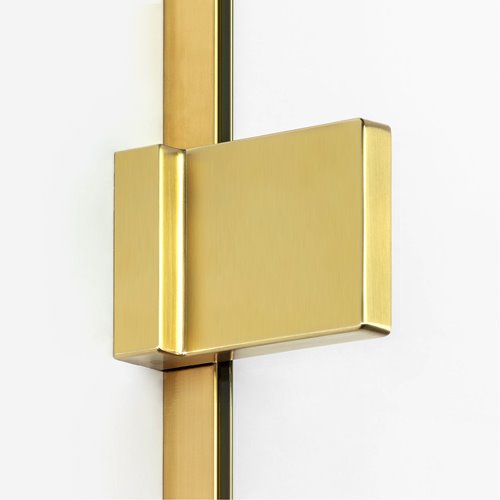 Złota szczotkowana kabina prysznicowa przyścienna lewa 110x100 cm EXK-3091 Avexa New Trendy Gold Brushed