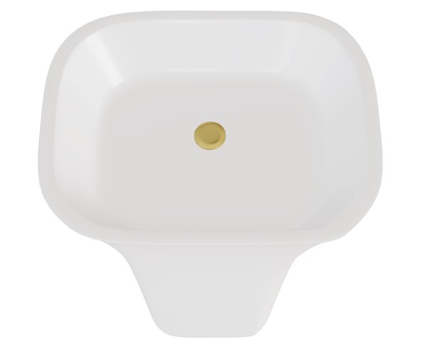 Umywalka wolnostojąca z konglomeratu biały mat Assos Matt Besco UMMB-A-WO