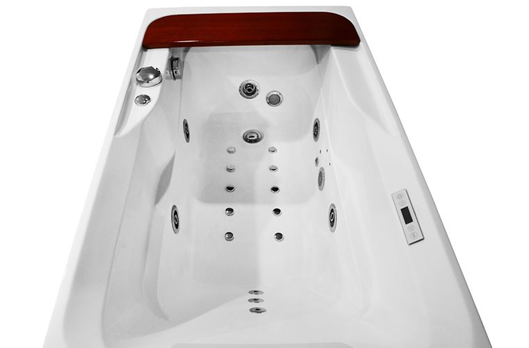 Wanna z hydromasażem i parawanem 170x78 cm MO-0062-170 Prawa