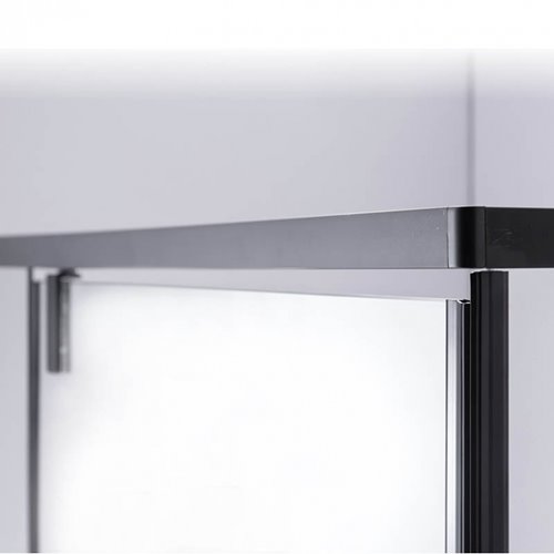 Czarna prostokątna kabina prysznicowa 120x80 drzwi uchylane BS12C