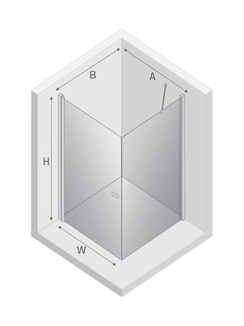 Stalowa szczotkowana kabina prysznicowa prostokątna 70x90 K-2127 New Soleo Gunmetal Brushed New Trendy