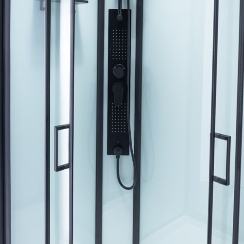 Kabina prysznicowa zabudowana na niskim brodziku prostokątna 120x80 Alma Prawa