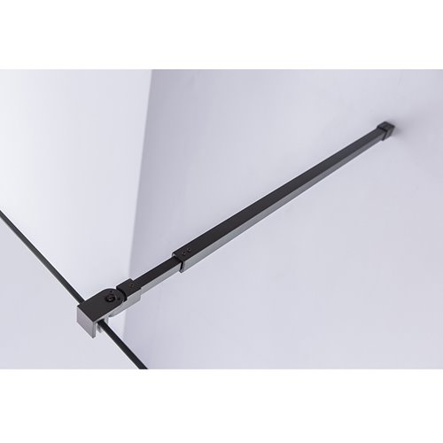 Czarna ścianka prysznicowa 120 cm SH07FB szkło 8mm