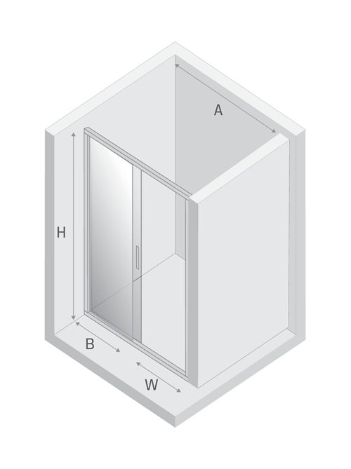 Drzwi prysznicowe 110 cm profile czarny mat D-1027A New Varia New Trendy