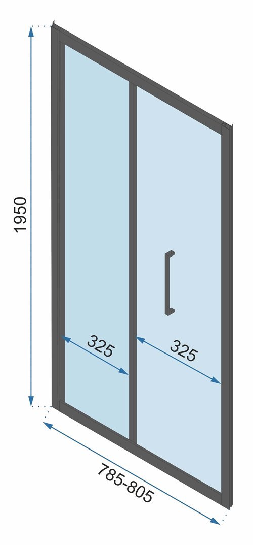 Złota kabina prysznicowa przyścienna drzwi składane 80x100 Rapid Fold Gold Rea
