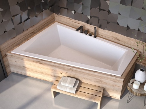 Wanna do zabudowy asymetryczna Intima Duo Slim Besco lewa 180x125 cm