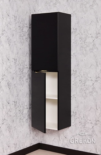 Czarny słupek łazienkowy wiszący Victa