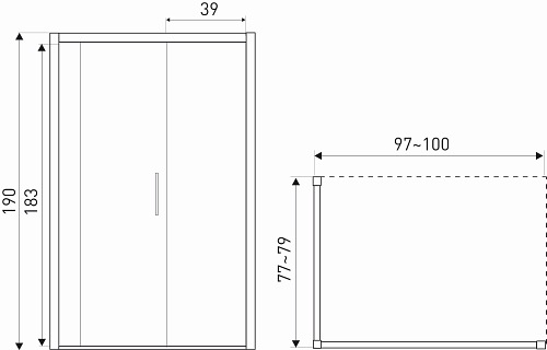 Kabina prysznicowa prostokątna 80x100 Silves Kerra