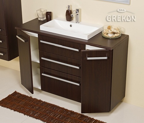 Szafka z umywalką 120/39/C3 FKS seria Fokus Wenge Mat