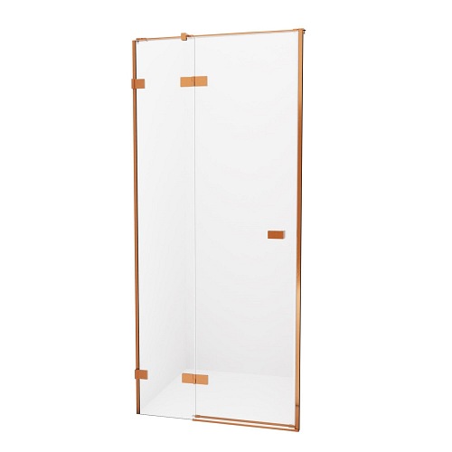 Drzwi prysznicowe uchylne lewe 130 cm EXK-3541 Avexa New Trendy Copper Brushed