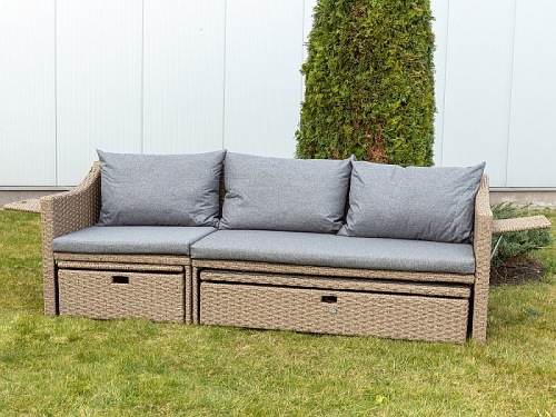 Zestaw mebli ogrodowych z technorattanu Malta Loge Garden