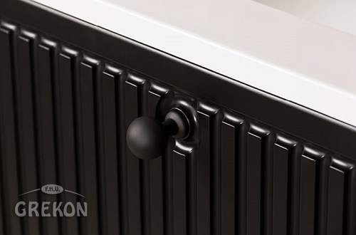 Szafka łazienkowa z podwójną umywalką kolor czarny mat wisząca 120 cm Argento Gante