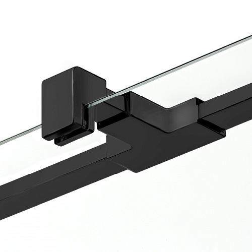 Czarna kabina prysznciowa 100x100 D-0232A/D-0116B New Soleo Black New Trendy