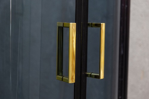 Kabina prysznicowa czarno-złota  90x90 Tiara Gold Kerra