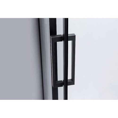 Czarna kabina prysznicowa prostokątna 110x80 szkło 8mm BS15B