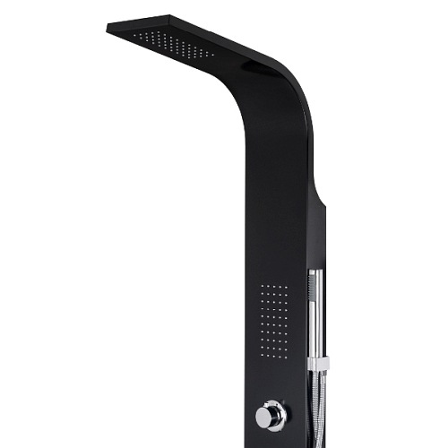 Panel natryskowy z hydromasażem kolor czarny Alto Corsan