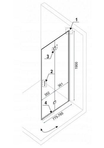 Kabina prysznicowa MySpace Double 70x80