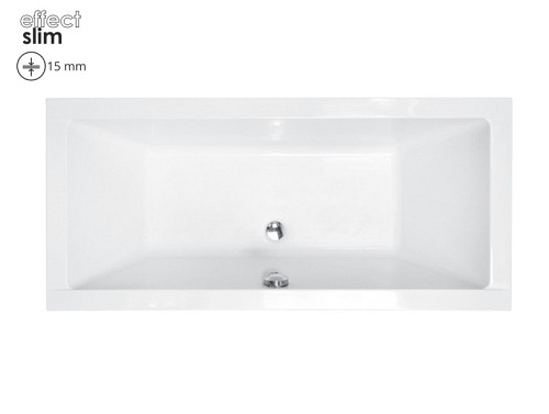 Wanna prostokątna do zabudowy Quadro Slim Besco 190 cm