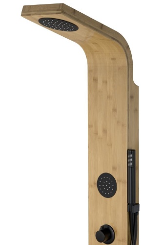 Bali Corsan panel natryskowy bambusowy czarny bateria termostat B-231