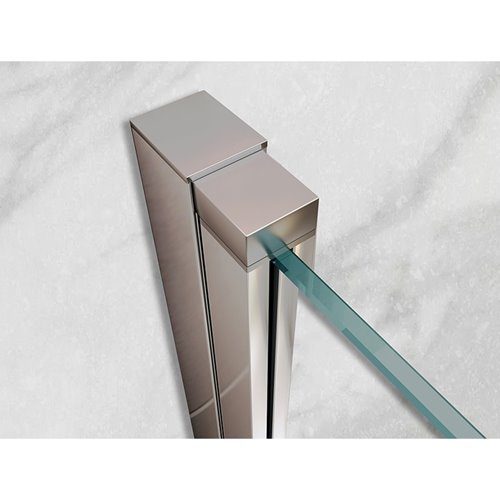 Chromowana kabina prysznicowa prostokątna drzwi pojedyncze składane 120x90 ZES-KZ20F-120X90