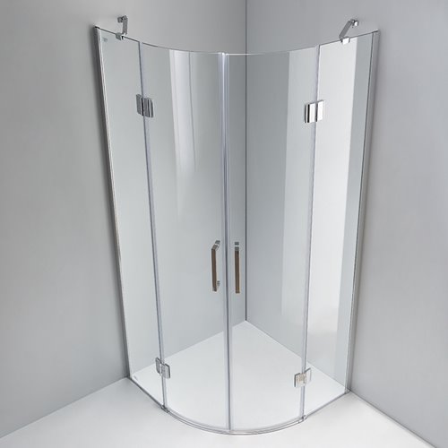 Kabina prysznicowa półokrągła 90x90 drzwi uchylne KZ92B