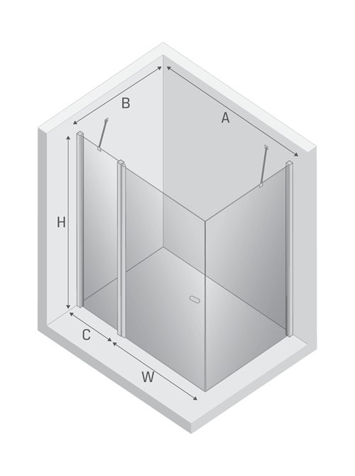 Złota kabina prysznicowa prostokątna 80x90 K-4369 New Soleo Light Gold New Trendy