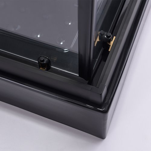 Kabina prysznicowa kwadratowa loftowy styl 90x90 czarne szprosy BL32B