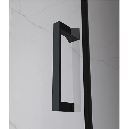 Czarna prostokątna kabina prysznicowa 120x90 drzwi uchylne KZ07CB