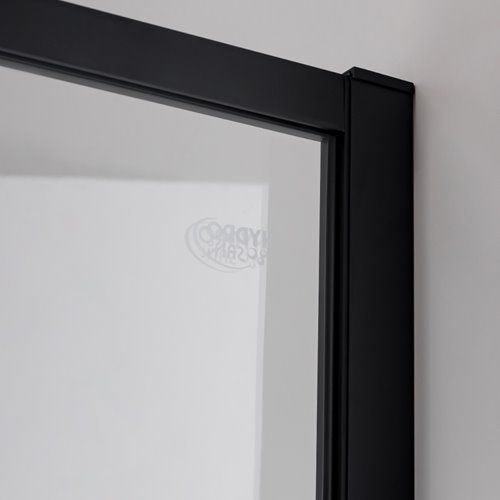 Czarna prostokątna kabina prysznicowa Kira 100x80 drzwi rozsuwane do wewnątrz