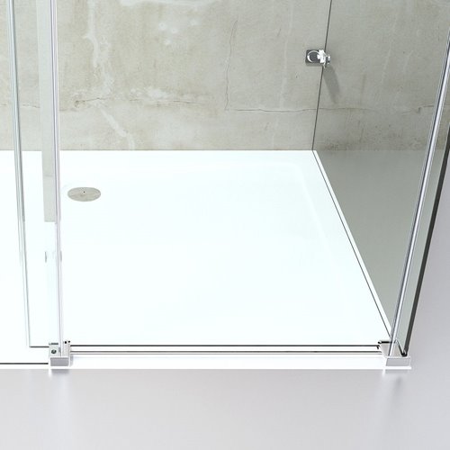 Kabina prysznicowa trójścienna 130x90x90 cm szkło 8mm mrożone Swiss Liniger