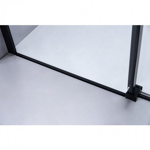 Czarne drzwi prysznicowe do wnęki 115-120 cm rozsuwane SH03DB szkło 8 mm