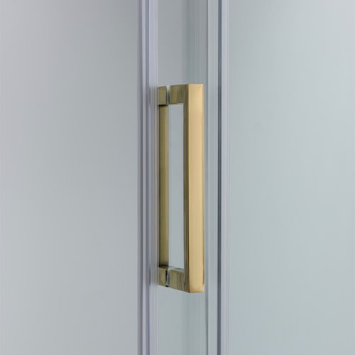 Złote drzwi prysznicowe do wnęki 115-120 cm rozsuwane SH03DG szkło 8 mm