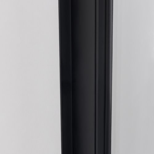 Czarna prostokątna kabina prysznicowa Kira 110x80 drzwi rozsuwane do wewnątrz